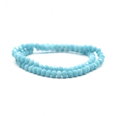 Cristalli 6mm sfaccettati in vetro per bijoux A075 cielo