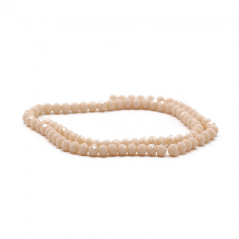 Crystals 6 mm  A132 Solid Iridescent Magnolia, faceted glass | Tessiland