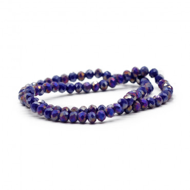 Cristalli sfaccettati in vetro 6mm per bijoux A152 indaco