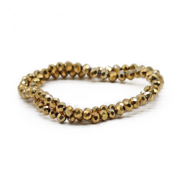 Cristalli 6mm sfaccettati in vetro per bijoux A227 oro