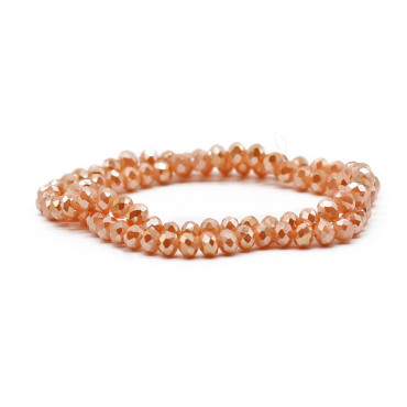 Crystals 6 mm A242 Solid Shimmering Apricot, faceted glass | Tessiland