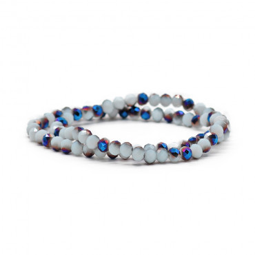 Cristalli 6mm sfaccettati in vetro per bijoux A269 blend blu