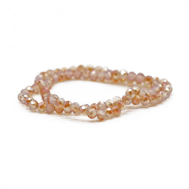 Cristaux 6 mm A276 Coquillage Transparent Changeant, verre facetté | Tessiland