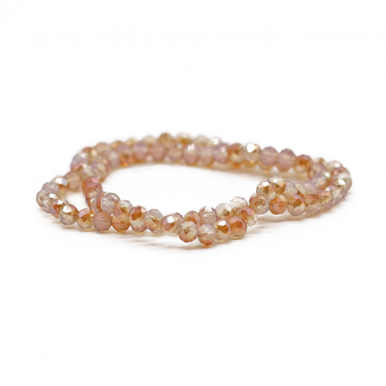 Crystals 6 mm A276 Transparent Shimmering Shell, faceted glass | Tessiland