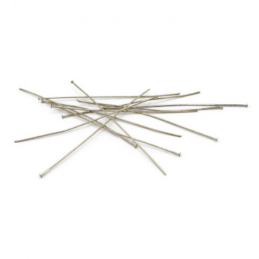 Flat head pins Silver 8 cm Silver