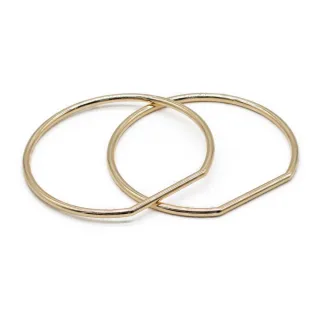 Asas metálicos circulares para bolsas y pochette Oro