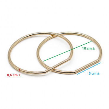 Manici Metallo Circolare Oro, robusti ed eleganti | Tessiland