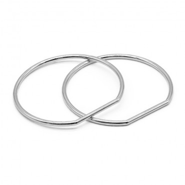 Asas de Metal Circulares Plata, robustas y elegantes | Tessiland