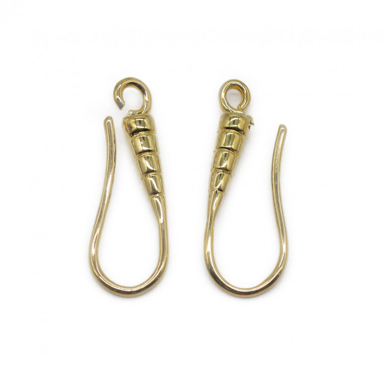 Gold Stepped Earring, structured and modern design | Tessiland