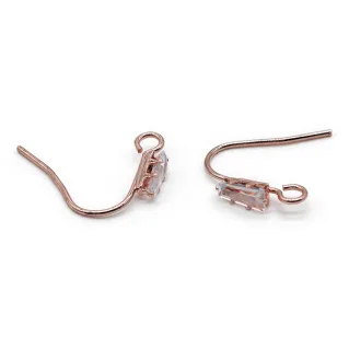 Monachuelas Multiloop con cristal libre de níquel para pendientes y bisutería Oro rosa