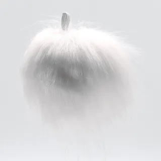 Pompon de ecopiel para aplicaciones en ropa y accesorios Blanco