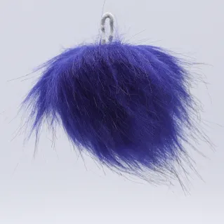Faux Fur Pom Pom for Clothing and Accessory Applications Bluette