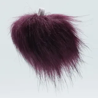 Pompom en fausse fourrure pour applications sur vetements et accessoires Bordeaux