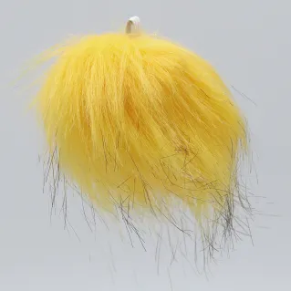 Pompon de ecopiel para aplicaciones en ropa y accesorios Amarillo