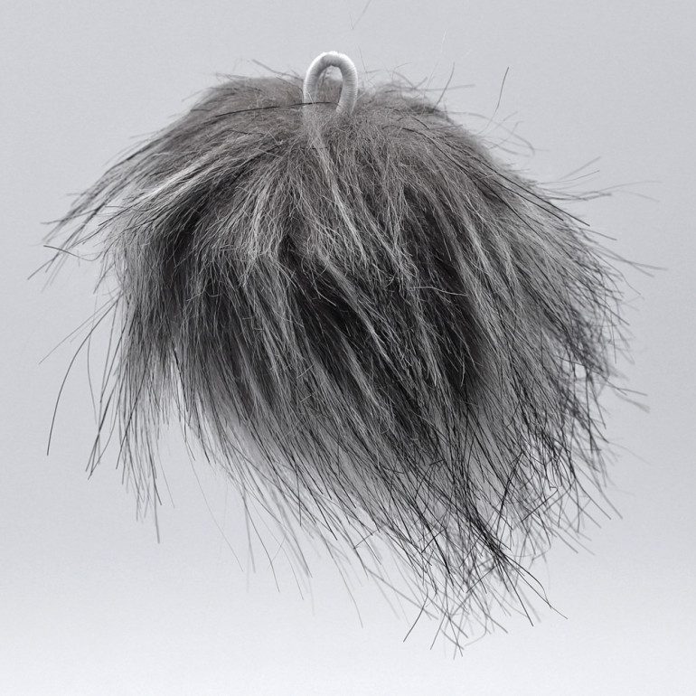 Pompon 8cm Grigio