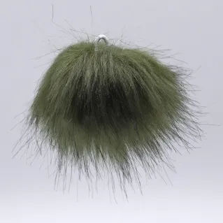 Pompom en fausse fourrure pour applications sur vetements et accessoires Kiwi