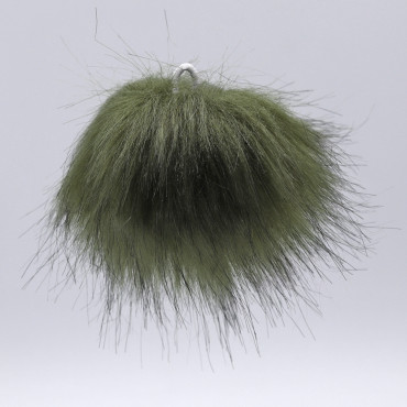 Pompon in ecopelliccia per applicazioni su abbigliamento e accessori Kiwi