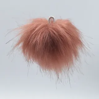 Pompom en fausse fourrure pour applications sur vetements et accessoires Pesca