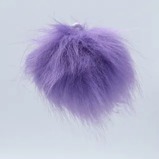 Faux Fur Pom Pom for Clothing and Accessory Applications Viola