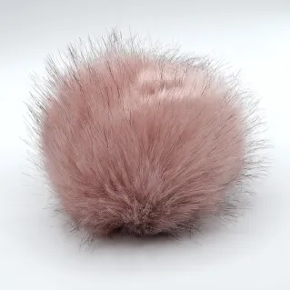 Pompon de ecopiel gigante para aplicaciones Rosa antico