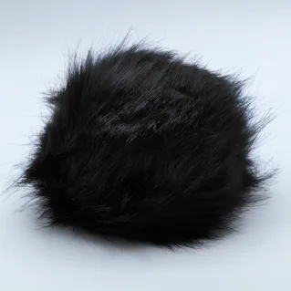 Pompon de ecopiel gigante para aplicaciones Negro