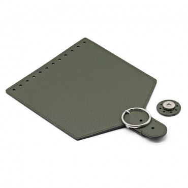 Patta Levante in ecopelle con inserti argento per borse Militare