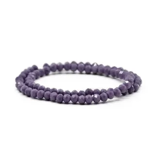 Cristales facetados de 6mm de vidrio para bisutería A083 viola