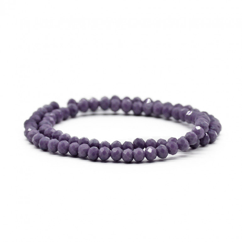 Cristalli 6 mm A083 Viola Pieno Iridescente, vetro sfaccettato | Tessiland