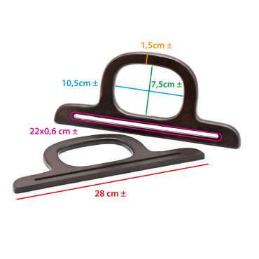 Ebony wooden handles with opening