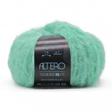 Altero misto alpaca garzato gomitolo 50g Menta