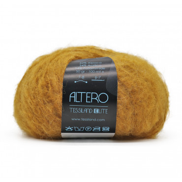 Altero misto alpaca garzato gomitolo 50g Ocra