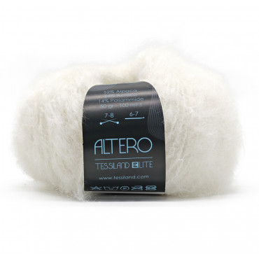 Altero misto alpaca garzato gomitolo 50g Panna