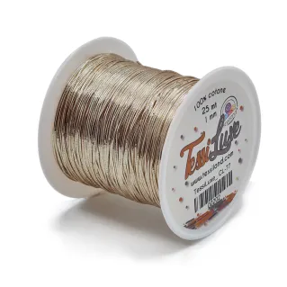 Tessiluxe hilo para bijoux con efecto metálico Lino cl77