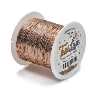 Tessiluxe hilo para bijoux con efecto metálico Bronzo rosato cl213