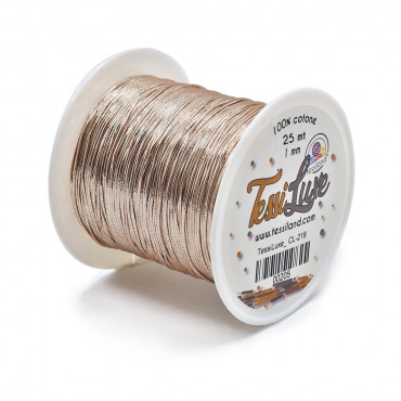 Tessiluxe filato per bijoux effetto metallico Platino cl218