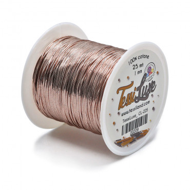 Tessiluxe filato per bijoux effetto metallico Rosa aureo cl225