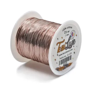 Tessiluxe hilo para bijoux con efecto metálico Rosa aureo cl225