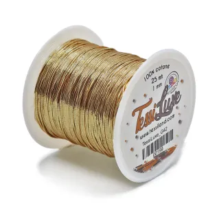 Tessiluxe hilo para bijoux con efecto metálico Oro champagne g42