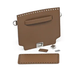 Incanto Color Match Faux Leather Handbag Set for Crochet Bags Cuoio