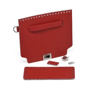 Ensemble de sac Incanto Color Match en simili cuir sacs au crochet Rouge