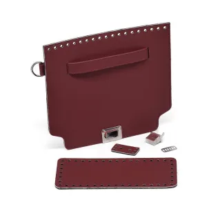 Ensemble de sac Incanto Color Match en simili cuir sacs au crochet Bordeaux