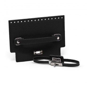 Patella Cecilia color match per borse in ecopelle con chiusura girello Nero