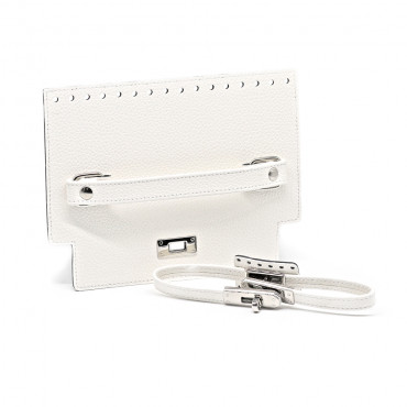 Patella Cecilia per borse in ecopelle con chiusura girello Panna