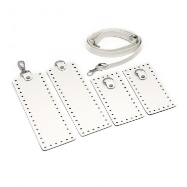 Set borsa Armonia ecopelle color match con tracolla regolabile Panna