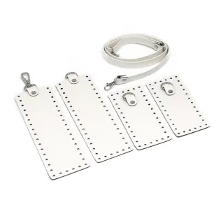 Set de sac Armonia color match en simili cuir avec bandoulière réglable Panna