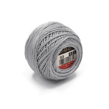 Cotone Perlè DMC n 8 gomitolo 10g Grigio 03