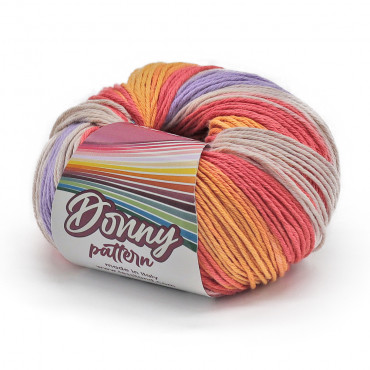 Donny Pattern algodón puro degradado ovillo 50g Neon