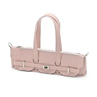 Set Kelly de ecopiel para bolsos de ganchillo con cremallera y giro Rosa