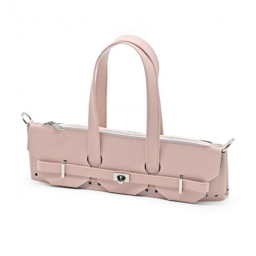 Set Kelly ecopelle per borse a uncinetto con zip e girello Rosa