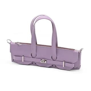 Kelly Faux Leather Set for Crochet Bags with Zipper and Turn Lock Lilla